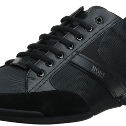 HUGO BOSS HUGO BOSS HUGO BOSS 男式 Saturn 运动鞋 黑色 43 EU