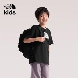 北面 儿童短袖T恤 纯棉透气 宇宙黑 160/XL