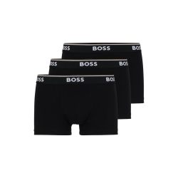 HUGO BOSS 男士3件装弹力棉质常规版型平角短裤 黑色 XXL码