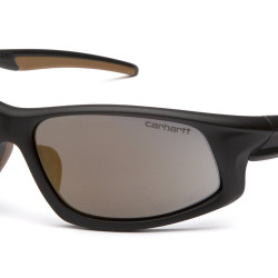 Carhartt CHB690DT Ironside SAFETY Glasses, Black/Tan Frame, Antique Mirror Anti-Fog Lens
