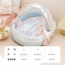 嬉皮狗 狗窝四季通用小型犬半封闭式安全感小狗狗窝猫窝夏天猫咪宠物用品