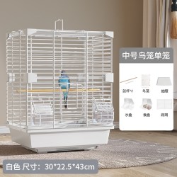 贝贝窝 鸟笼鹦鹉笼子家用养豪华别墅大号虎皮专用新型四面防溅好清理饲养