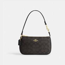 COACH Nolita19小号老花手提麻将包