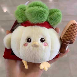 1 武汉文创蒜鸟发声玩偶纪念品搞怪蒜鸟毛绒公仔钥匙扣挂件 蒜鸟