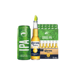 鹅岛 啤酒IPA500ml*6听+科罗娜经典啤酒330ml*6瓶组合