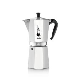 Bialetti - Moka Express:标志性炉灶浓缩咖啡机,制作真正的意大利咖啡,摩卡锅 12 杯(22 盎司 - 670 毫升),铝,银色