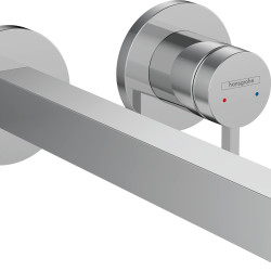 Hansgrohe 汉斯格雅 Finoris 面盆龙头，用于暗装壁挂式，带出水口 22.8 cm，镀铬，76050000