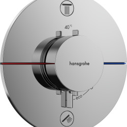 Hansgrohe 汉斯格雅 15554000 ShowerSelect Comfort S 嵌入式安装,适用于2个消费者恒温器,镀铬