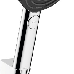 hansgrohe 汉斯格雅 Pulsify Select S 花洒套装，带软管和支架的花洒头，带 3 种放松喷射类型的手持花洒，镀铬