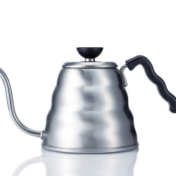 HARIO V60 鹅颈手冲咖啡壶 不锈钢 日本制造 电磁炉适用 1.2L 银色