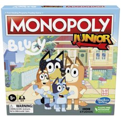 Monopoly 简化版儿童桌游5岁+家庭互动游戏玩具 男孩女孩生日礼物
