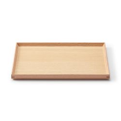 Muji MDC80A2S 木制方形托盘,自然,约宽 13.8 x 深 10.2 x 高 2.0 厘米(35 x 26 x 2 厘米)
