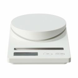MUJI 太阳能厨房电子秤 迷你便携烘焙称重器 ABS材质玻璃面板 食物称重精准测量工具