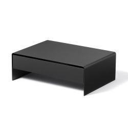 MUJI 83767143 带抽屉的钢制显示器支架,深灰色,约 宽 12.6 x 深 9.1 x 高 10.9 厘米(320 x 230 x 110 毫米)