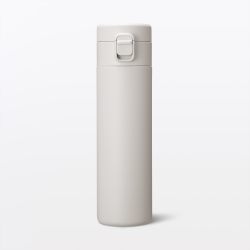 Muji 真空隔热保温瓶 一键式 500毫升 灰米色 76049111