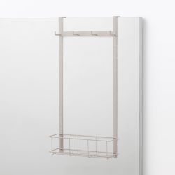 MUJI 8445415 门储物挂钩,可调节高度,含口袋,约 宽 11.2 x 深(包括安装部件)5.0 x 高 58.4 厘米(13.0 x 58.5 厘米)