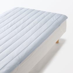 Muji 76196440 清凉棉床垫/双人床,140×200厘米 浅蓝色