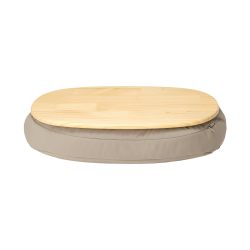 Muji 84391866 桌垫 可戴在膝盖上 灰色米色 约宽 18.5 x 深 12.4 x 高 9.9 厘米 (47 x 31.5 x 10 厘米)