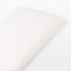 MUJI 76400592 纯棉足球编织被褥床单单浅床笠适用于 100x200x3-10cm 米白色