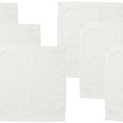 Muji 83429423 蓬松绒擦手巾 带环,米白色 6件套 34×35厘米 柔软