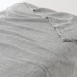 MUJI 76431602 华夫格编织毯 单个140×200厘米 灰色