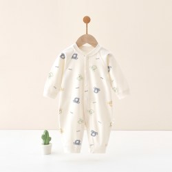 婧麒 JQ婧麒早秋婴幼儿连体衣春秋季纯棉衣服a类秋小月龄初生宝宝睡衣