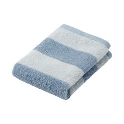 MUJI 84834981 蓬松绒毛毛巾环(图案 10件套 34×35厘米 蓝色边框/柔软