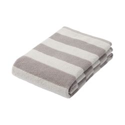MUJI 84835025 蓬松绒浴巾 4件套 60×120厘米 灰色边框 柔软