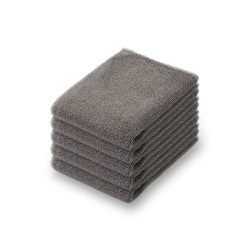 MUJI 84775468 彩色缝绒擦手巾 5件套 34×35厘米 炭黑色/不笨重