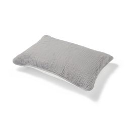 Muji 15435562 棉纱布棉混纺丝绒双面枕头垫适用于43×63厘米 灰色