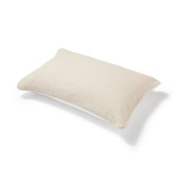 Muji 15435579 棉纱布棉混纺丝绒双面枕头垫适用于43×63厘米 米色
