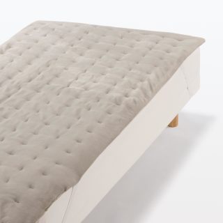 MUJI 76005629 再生聚酯保暖纤维厚床垫 单人床100×200厘米 浅米色