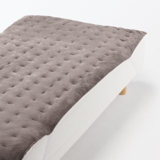 MUJI 76005636 再生聚酯保暖纤维厚床垫 单人床100×200厘米 深米色