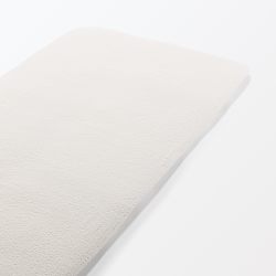 MUJI 76400615 纯棉足球编织被褥床单单浅床笠适用于 100x200x3-10cm 米色
