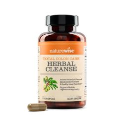 naturewise 排毒减肥产品 缓解便秘 排毒 体重管理 60粒胶囊装 草药味 纯素 1件装 适合成人