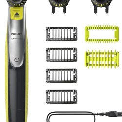 Philips 飞利浦 OneBlade 360 正品面部和身体电动胡须修剪器,剃须刀和身体美容仪,3 x 360 刀片,4 x 粗齿梳(1、2、3、5 毫米),1 x 身体套装,QP2834/31