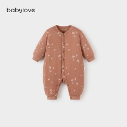 Babylove [限时回馈价]babylove婴儿连体衣秋冬夹棉加厚哈衣爬服保暖棉服