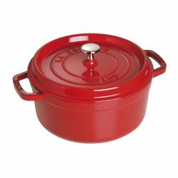 STAUB 珐宝 炖锅 煲汤锅 铸铁锅 珐琅锅 3.8升 樱桃红