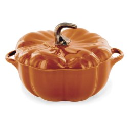 STAUB 珐宝 进口陶瓷南瓜造型烤盘 1.8L带盖 烤箱燃气灶适用 焦橙色