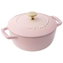 Staub Wa-NABE 冰糕玫瑰 Z1032-761 Wanabe Solberose M 18厘米 粉色 两用 搪瓷锅 烹饪饭 感应 可试用 30 天