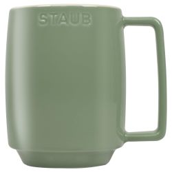 staub Z1029-092 堆叠马克杯,L,桉树,475毫升,陶瓷马克杯,大容量,陶瓷,微波炉适用
