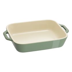 Staub Z1028-178 陶瓷桉树色盘 20厘米 桉树陶瓷烤盘 微波炉适用