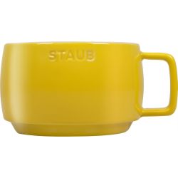 staub Z1029-088 堆叠杯 汤杯 柠檬黄 500毫升 陶瓷杯 大容量 巴西莓谷物 汤 陶瓷 微波炉