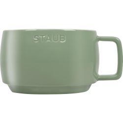 staub Z1029-093 堆叠马克杯 汤杯 桉树 500毫升 陶瓷杯 大容量 巴西莓谷物 汤 陶瓷 微波炉
