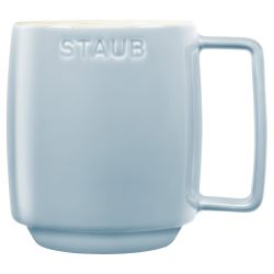 staub Z1032-792 陶瓷堆叠杯 M 浅蓝色 350毫升 陶瓷杯 陶瓷杯 微波炉