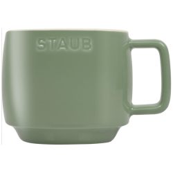 staub Z1029-090 堆叠马克杯 S 桉树 250毫升 陶瓷杯 陶瓷杯 微波炉