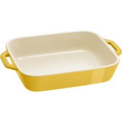 Staub Z1029-535 陶瓷Citoron 彩色盘 20厘米 柠檬陶瓷烤盘 微波炉适用