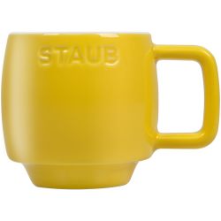 staub Z1029-084 堆叠马克杯,XS,柠檬,100毫升,陶瓷马克杯,杯,浓咖啡,陶瓷,微波炉适用
