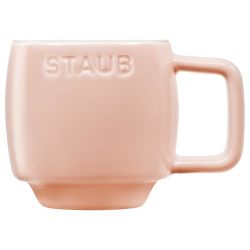 Staub Z1032-789 陶瓷堆叠杯 XS 浅粉色 100毫升 陶瓷杯 杯子 浓缩咖啡 陶瓷 微波炉