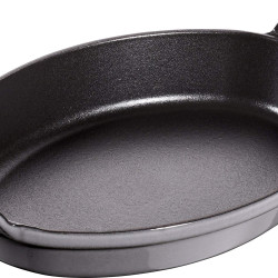 Zwilling 双立人 STAUB 珐宝 椭圆形烤盘，石墨灰，24厘米